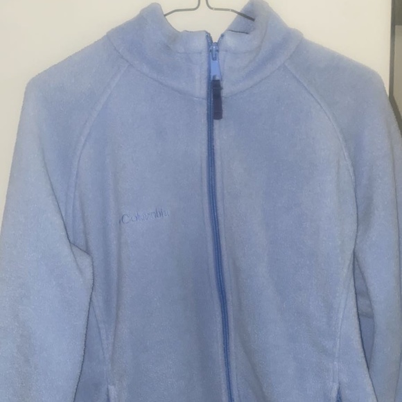 Large Columbia Baby Blue Fleece Jacket - Picture 1 of 3